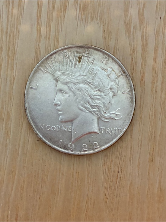 Other - Vintage 1922 Silver U.S. Peace Dollar - Classic Silver Tone